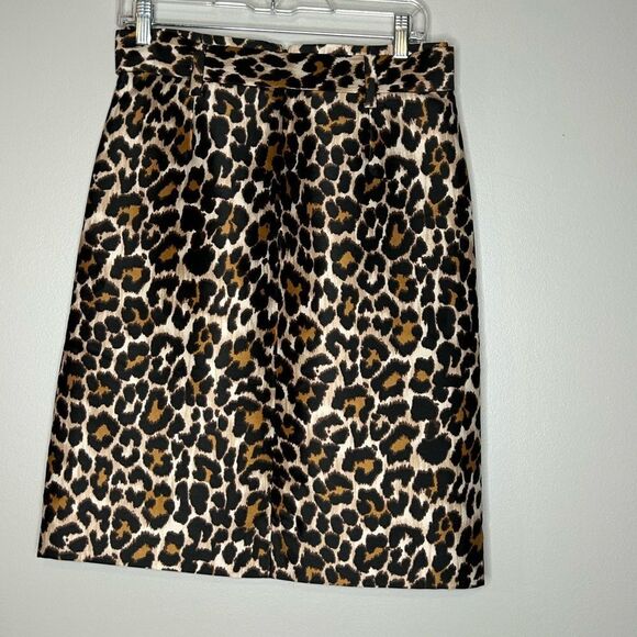 J.crew Leopard Tie Waist Pencil Skirt - Picture 2 of 3